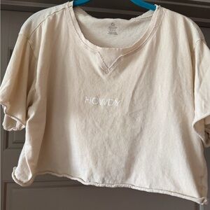 ‘Howdy' Cream Crop Top